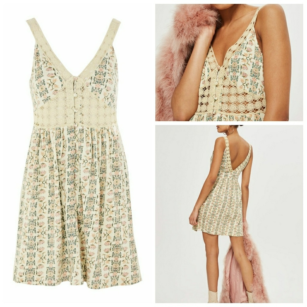 Crochet floral sundress